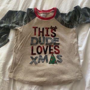 3 matching Christmas Henleys by Mud Pie